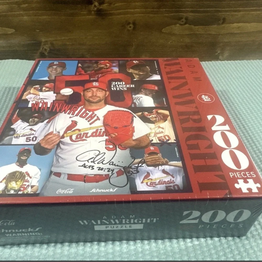 NEW Sealed MLB‎ St Louis Cardinals PUZZLE Adam Wainwright 200 Piece 200 Wins